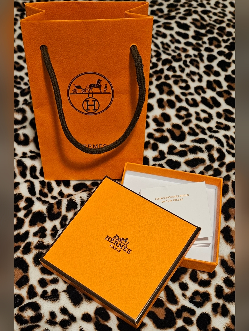 NEW Hermès Small Orange Gift Box Bag Set Booklet Jewelry Storage Scarf Travel - Picture 9 of 16